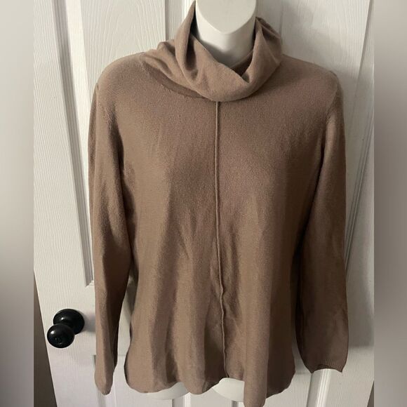 Women’s Calvin Klein Brown Turtleneck Sweater Size Small - Picture 1 of 5